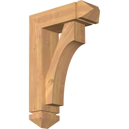 Westlake Arts And Crafts Smooth Bracket W/ Offset Brace, Western Red Cedar, 5 1/2W X 16D X 24H